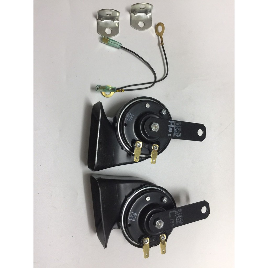 Bộ 2 Còi sên Denso Indonesia cao cấp - kèm dây rắc còi.