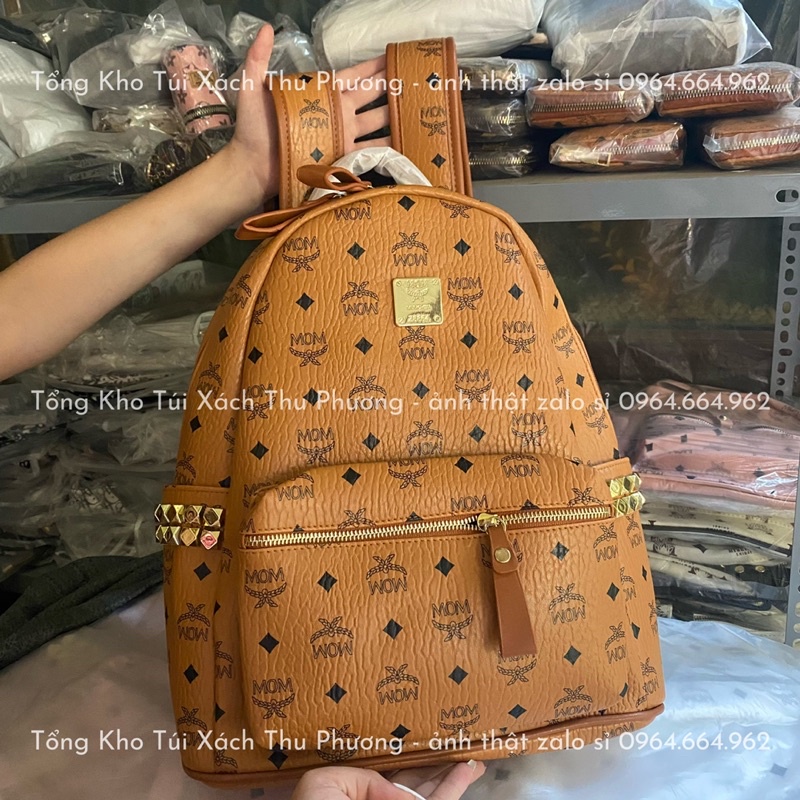 [HÀNG QCCC] Balo MOM, balo da thời trang đi học cao cấp size 40 đựng vừa a4 có đệm vai cho cả nam và nữ (ảnh thật)