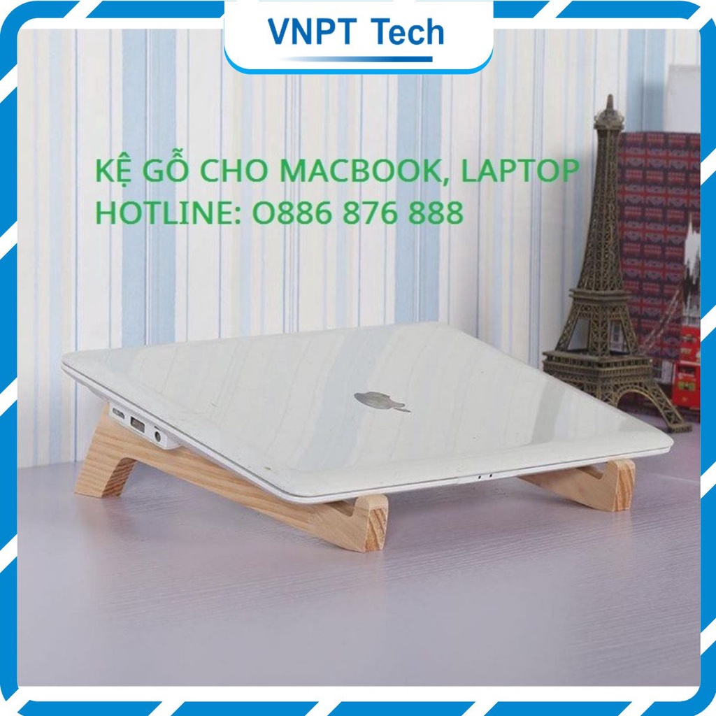 ❤️ Kệ laptop, Giá đỡ Macbook ❤️ làm bằng gỗ thông tự nhiên bền đẹp, mang đi thoải mái