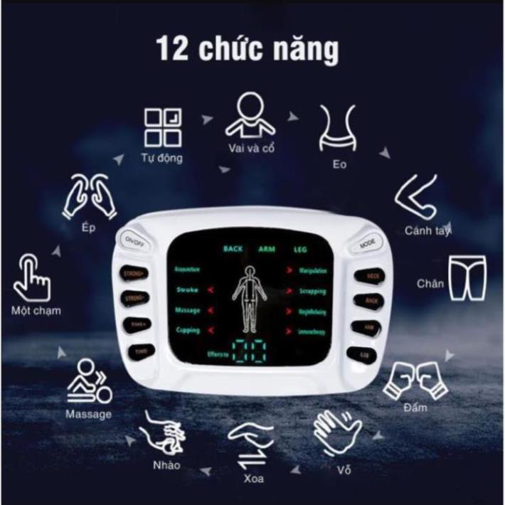 Máy Mát Xa Xung Điện, Máy Massage Trị Liệu 8 Miếng Dán .YTK-309B