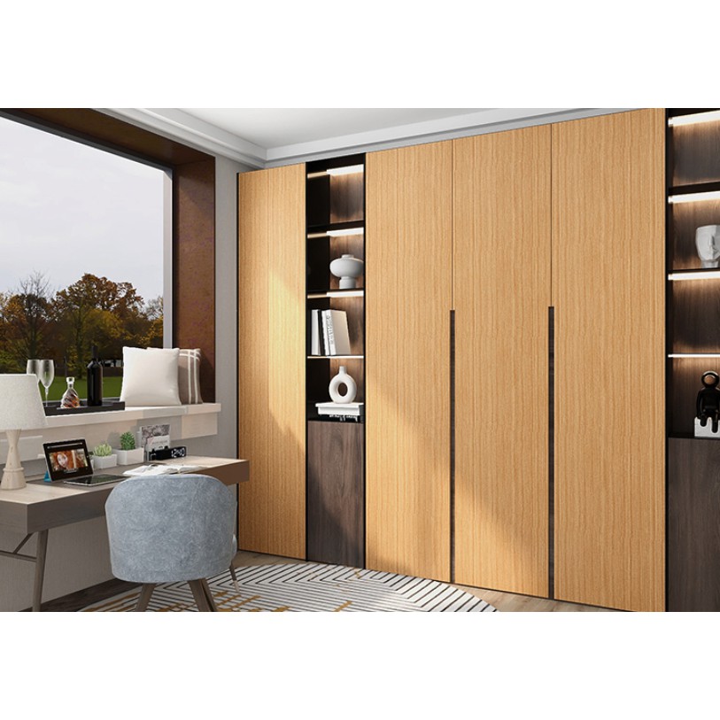 Decal dán tường GIẢ VÁN VÀNG SẪM W019 khổ rộng 60cm( giá bán 1 mét dài tới)