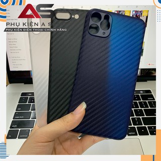 [ Có Video] Ốp Giấy Nhám Vân Cacbon Version 2 Chống Vân Tay Siêu Mỏng Cho Iphone