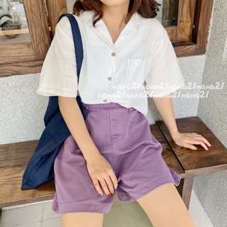 Sơ mi cổ vest chỉ nổi