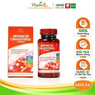 Viên Nang Advanced Cholesterol Complex Hỗ Trợ Cân Bằng Cholesterol, Điều Hòa Đường Huyết, Giảm Mỡ Máu Hộp 30 Viên
