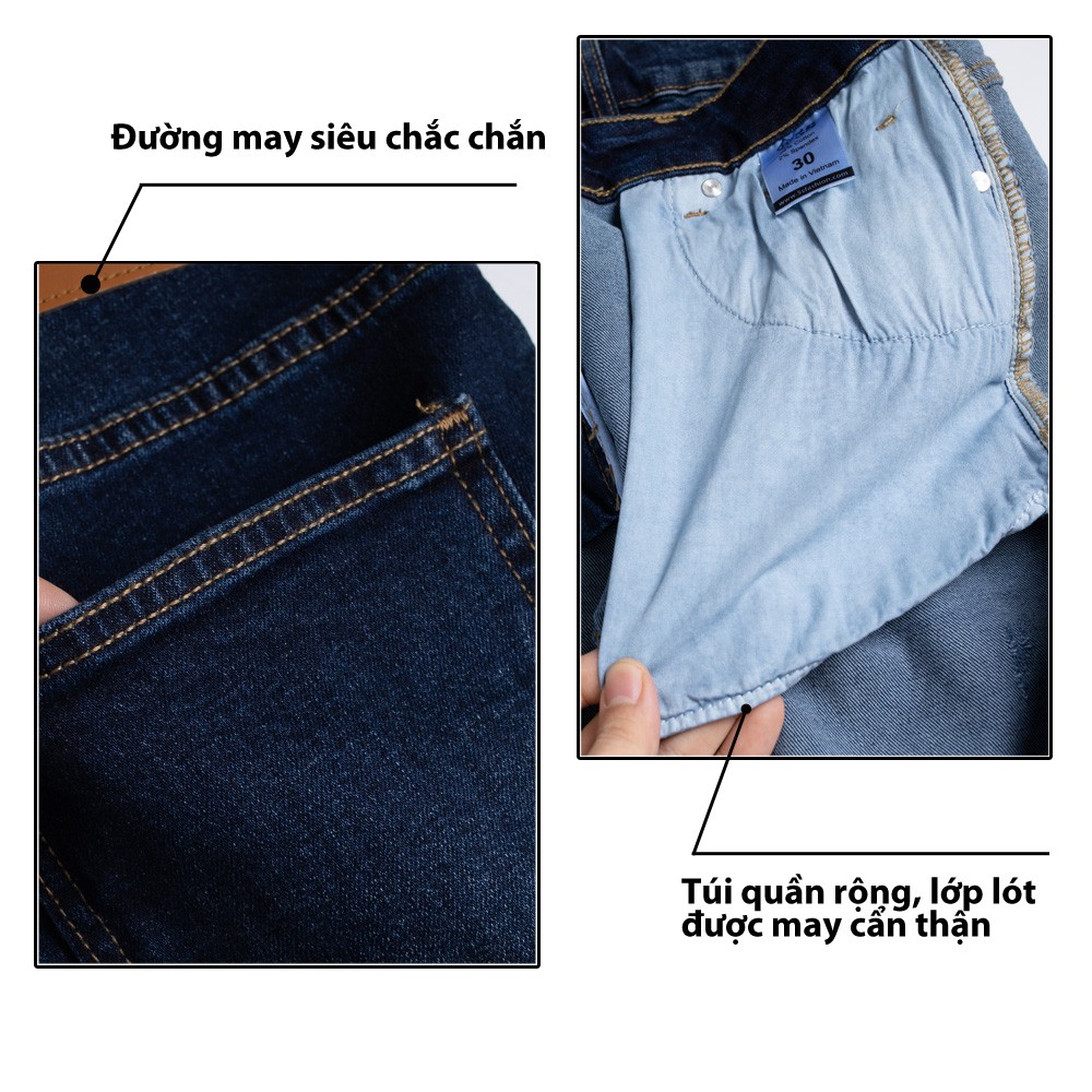 Quần Jean Nam 5S Màu Xanh, Phom Ôm, Trẻ Trung, Thanh Lịch, Co Giãn Tốt | BigBuy360 - bigbuy360.vn