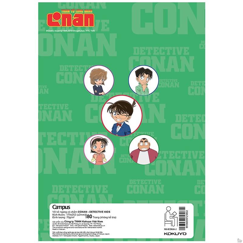 Vở Học Sinh B5 Kẻ Ngang Có Chấm 80 Trang ĐL 70g/m2 - Campus Conan Detective Kids ...