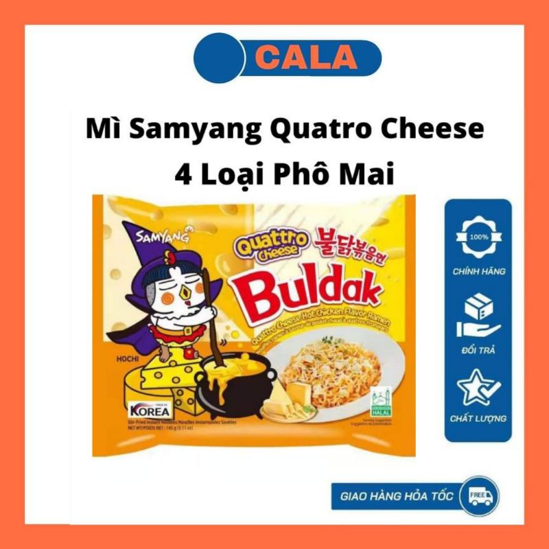 Mì Cay Samyang Quattro Cheese 4 Loại Phô Mai