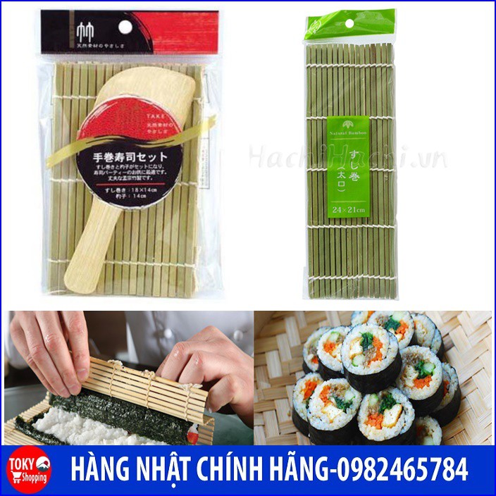 Mành cuộn sushi bằng tre cao cấp Hàng nhật Chính Hãng