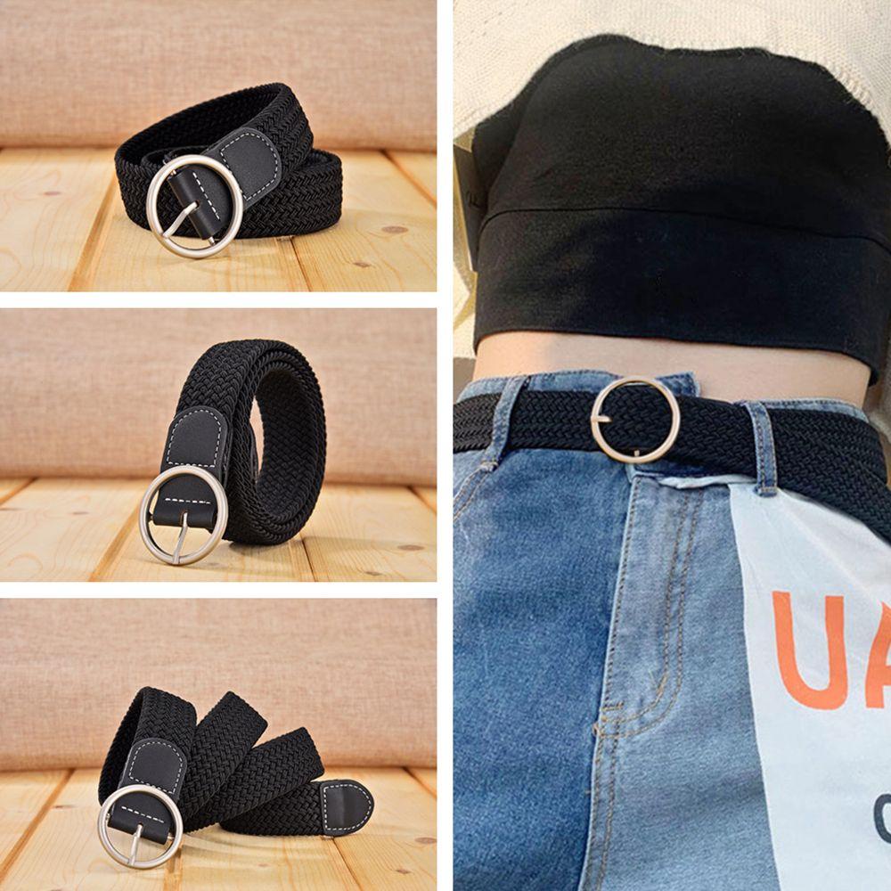 Thắt Lưng Bện Dây Da PU Co Giãn Phong Cách Cổ Điển Cho Nam Nữ