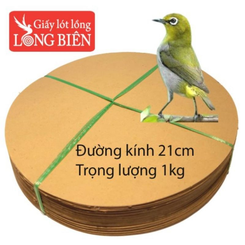 Giấy lót lồng chim Khuyên đường kính 21cm, trọng lượng 1kg.