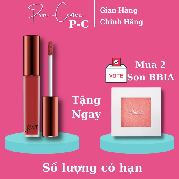 Son Kem Siêu Lì BBIA Last Velvet Lip Tint Chuẩn Chính Hãng