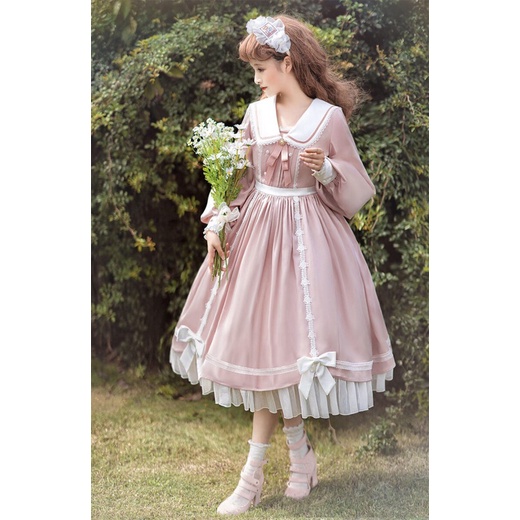 YAS0815-Váy Lolita cổ vuông tai thỏ moon love