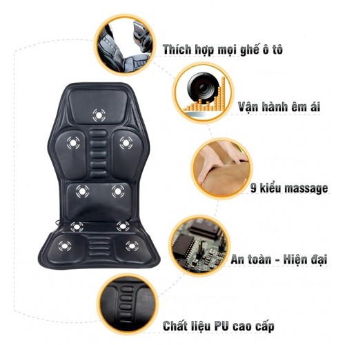 Ghế nệm massage ô tô có nhiệt sưởi chính hãng  Ming Zhen 308 - 12V