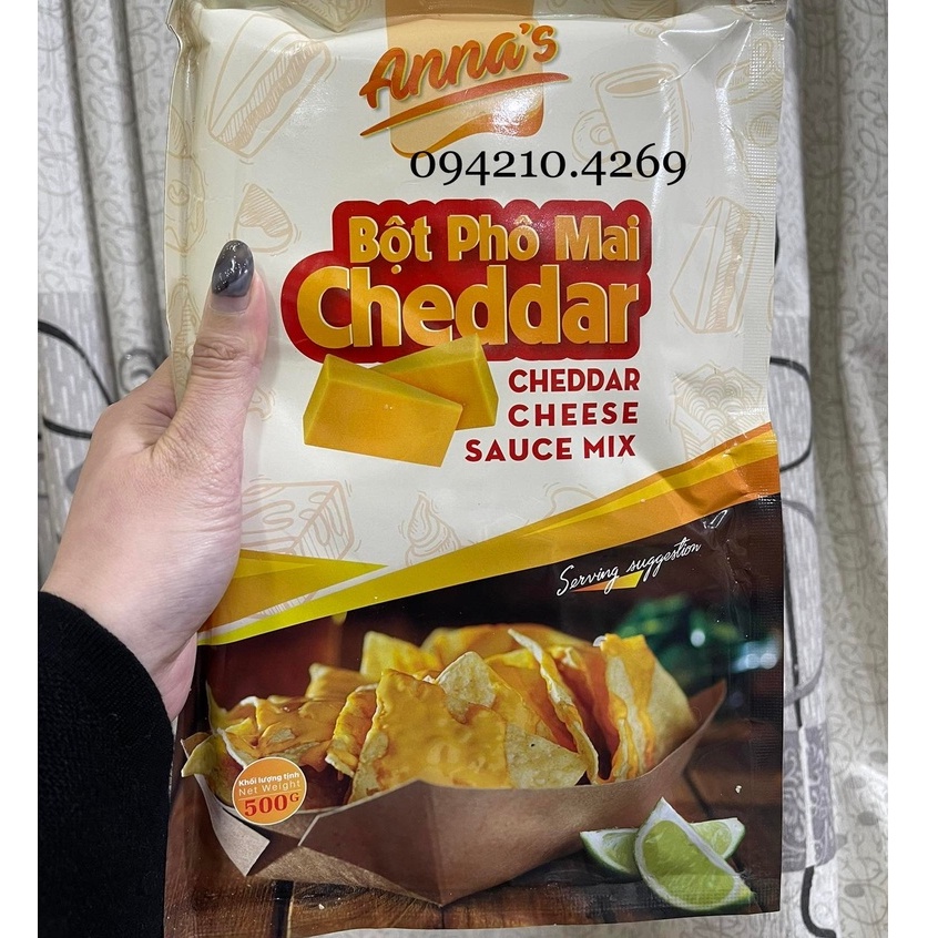 Bột Cheese Trắng gói 500g/ Bột Phô Mai Cheddar