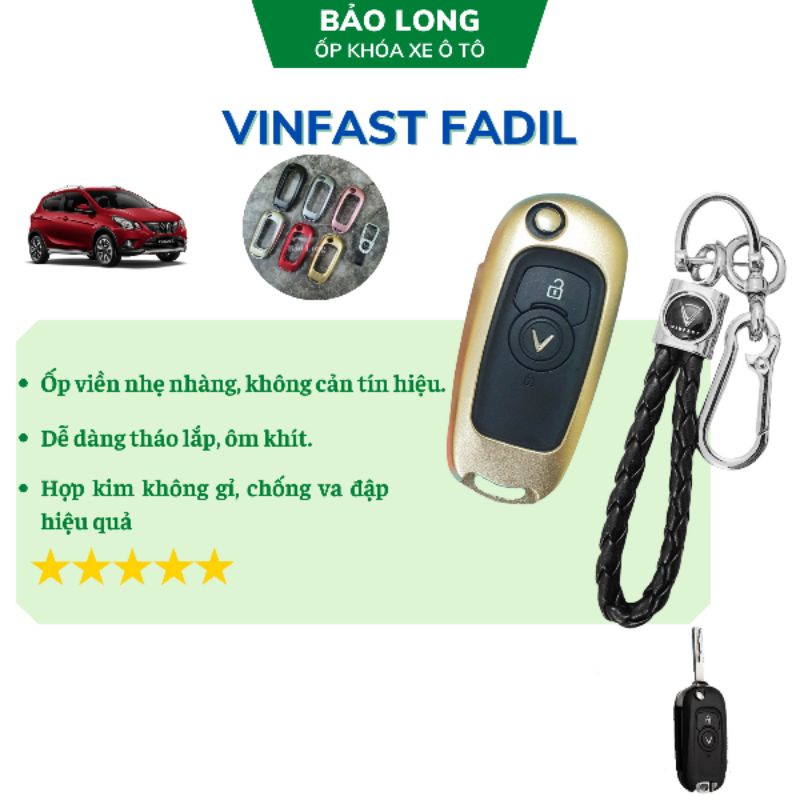 Ốp khóa kim loại dùng cho xe Vinfast Fadil
