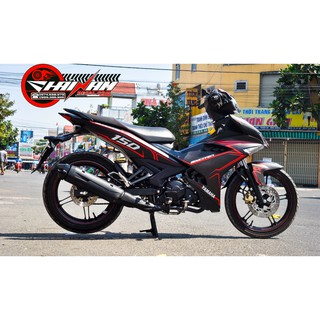 Tem trùm nhám đen chỉ đỏ cho Exciter 150