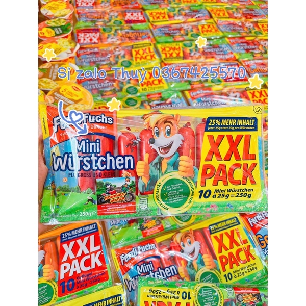 (Date 22/8/2023) Xúc xích ăn liền Ferdi Fuchs tươi từ thịt không chất bảo quản