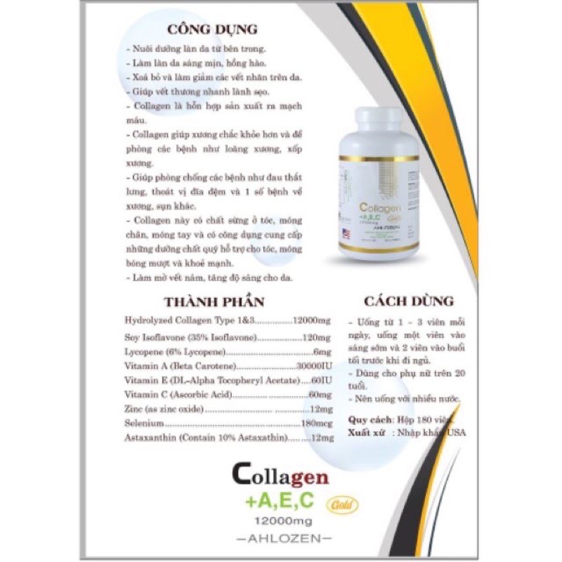 Viên uống collagen AEC 12000mg chính hãng | BigBuy360 - bigbuy360.vn