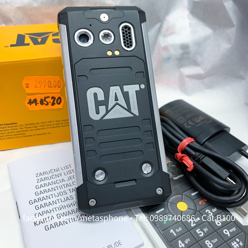 Điện thoại di động siêu bền Cat B100, xách tay châu Âu.