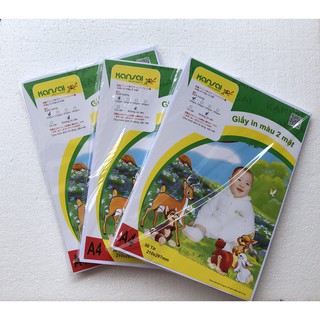 Giấy in màu KANSAI 2 mặt A4 định lượng 220 gsm (giấy in card)