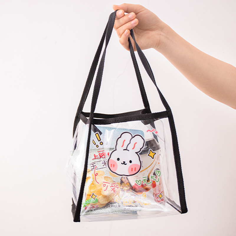 Túi xách mua sắm trong suốt họa tiết hoạt hình dễ thương phong cách Hàn Quốc cho nữ | BigBuy360 - bigbuy360.vn