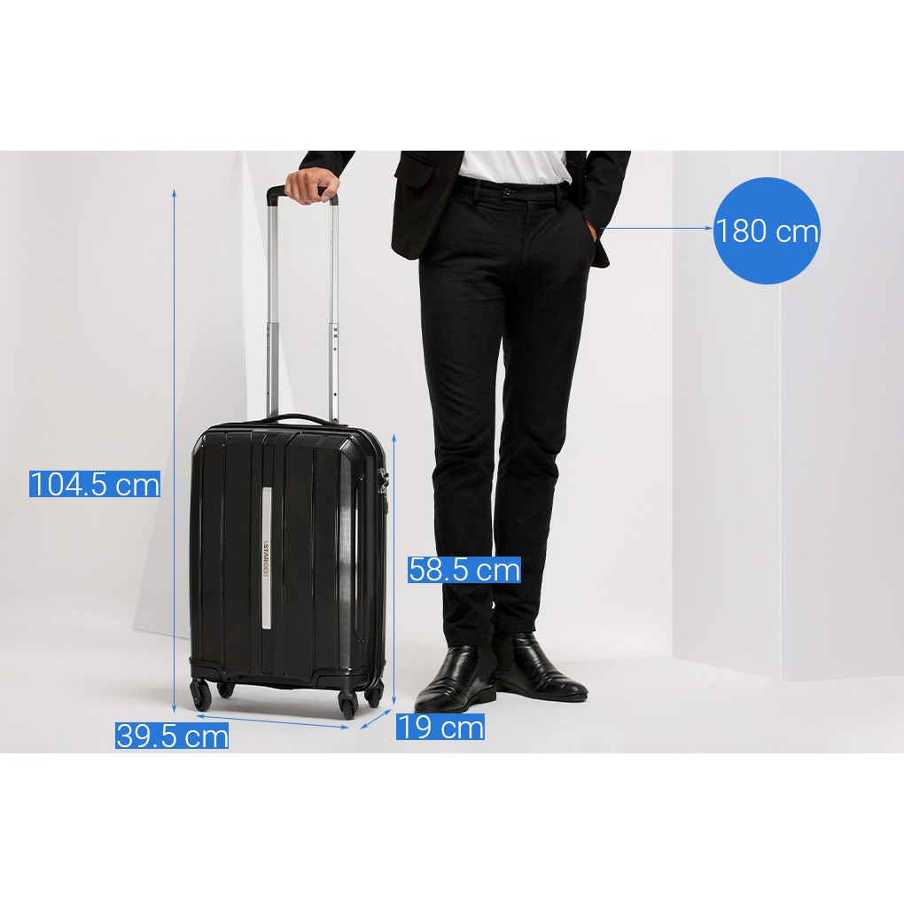 Vali Kéo Nhựa Du Lịch STARGO GARNET Z22 - Size S (20inch)/ Xách Tay (Cabin) - Khóa TSA - Nhựa PP