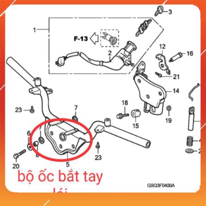 Bộ ốc bắt tay lái dream-hàng xịn lắp như zin 100% cho các dòng xe honda