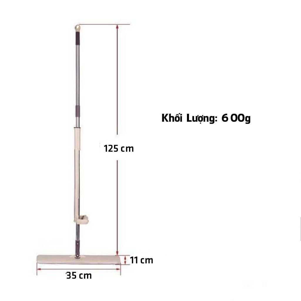 Cây Lau Nhà Tự Vắt Phẳng Thông Minh Spin Mop Xoay 360 Độ Dễ Dàng Sử Dụng - Tặng 2 Bông Lau - Gía Sốc