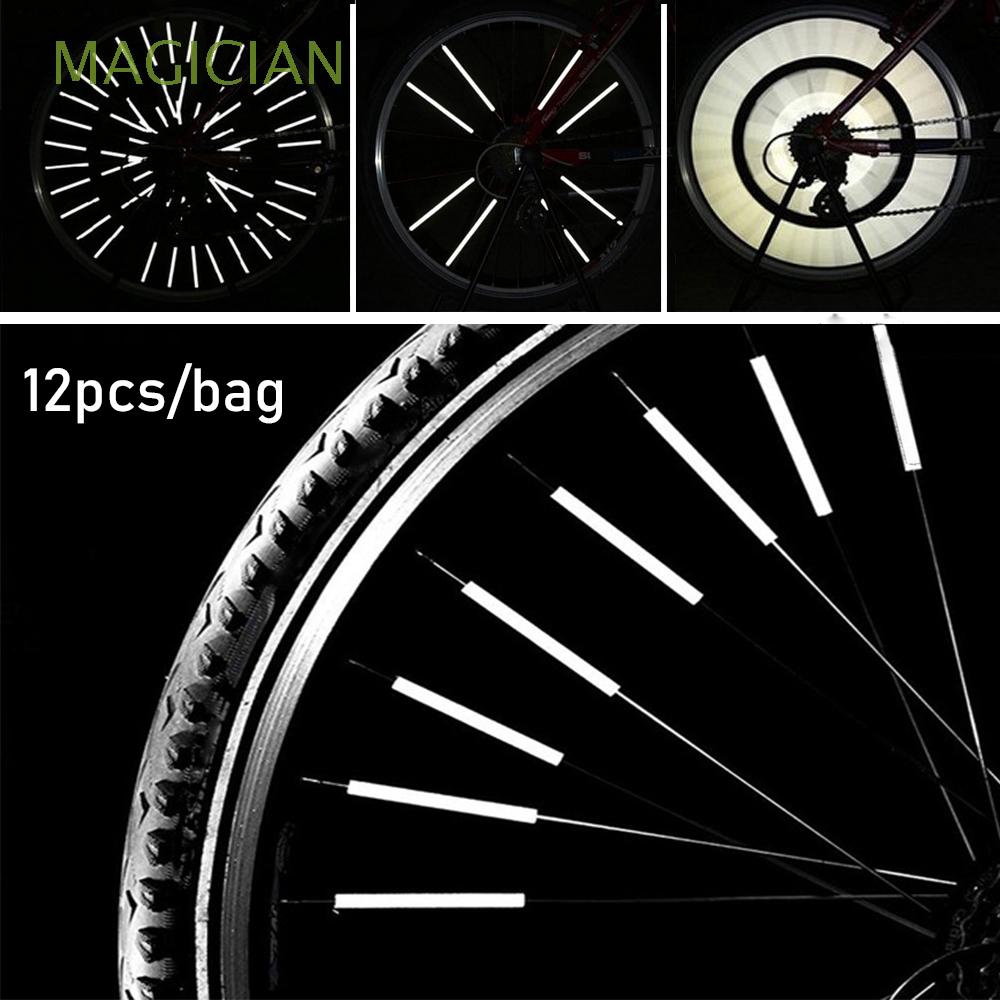Set 12 ống phản quang trang trí căm xe đạp dài 8cm