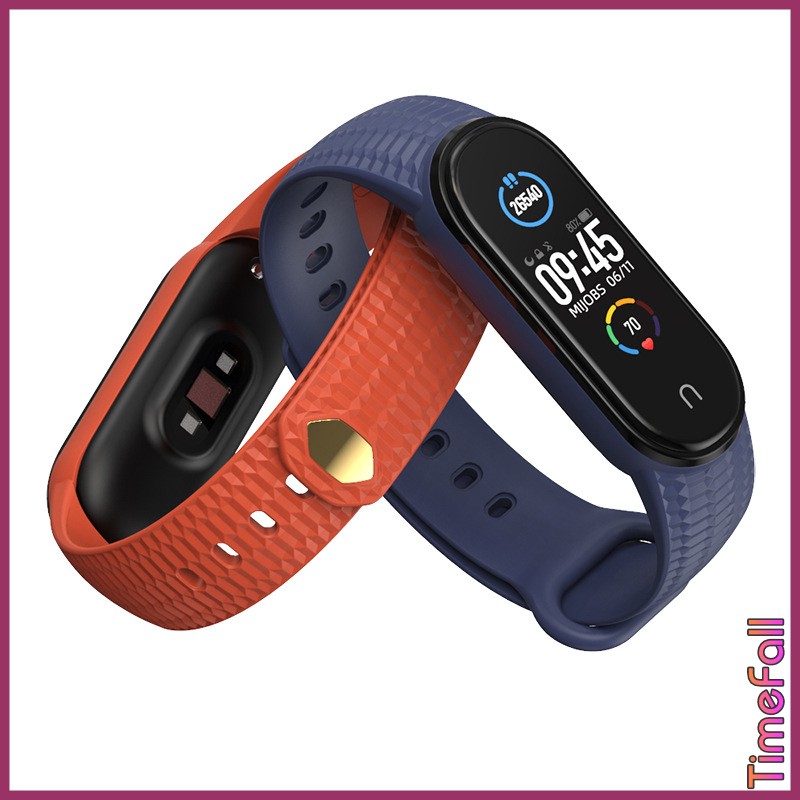 Dây đeo mi band 6, mi band 5 vân sần nút kim loại chính hãng MIJOBS - dây đeo thay thế mi band 5, miband 6 nút kim loại