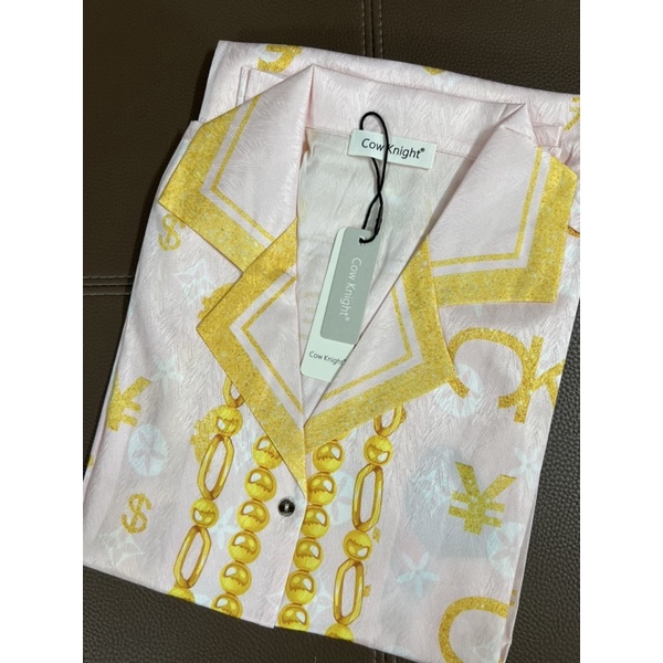 [Hàng sẵn] pijama lụa xước Quảng Châu cao cấp tay dài đô nan vàng