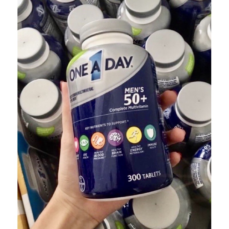 💙🕺🏼[HSD 08/2022] Vitamin Tổng Hợp cho Nam trên 50 tuổi ONE A DAY MEN’S 50+ Complete Multivitamin 300 viên của Mỹ | Thế Giới Skin Care