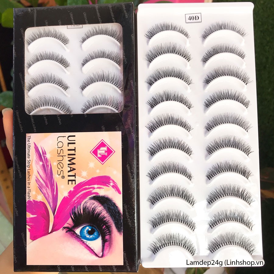 [số 40Đ] Mi giả gân trong tự nhiên Ultimate Lashes U.S.A hộp 10 cặp Lamdep24g