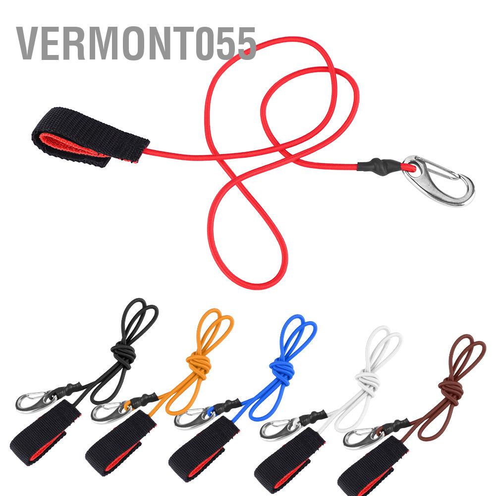 Vermont055 Elastic String Boating Kayak Paddle Safety Rod Leash with Carabiner for Paddling