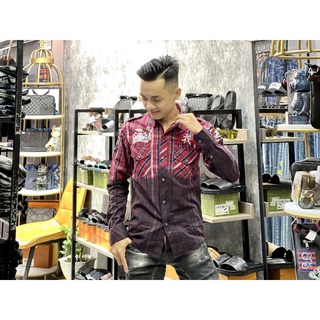 Áo sơ mi evisu full thêu chi tiết mới về đủ size ae nhanh tay