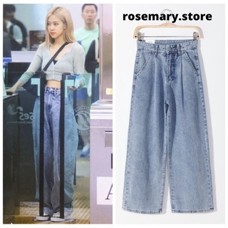 Quần Jeans ống rộng ROSE BLACKPINK