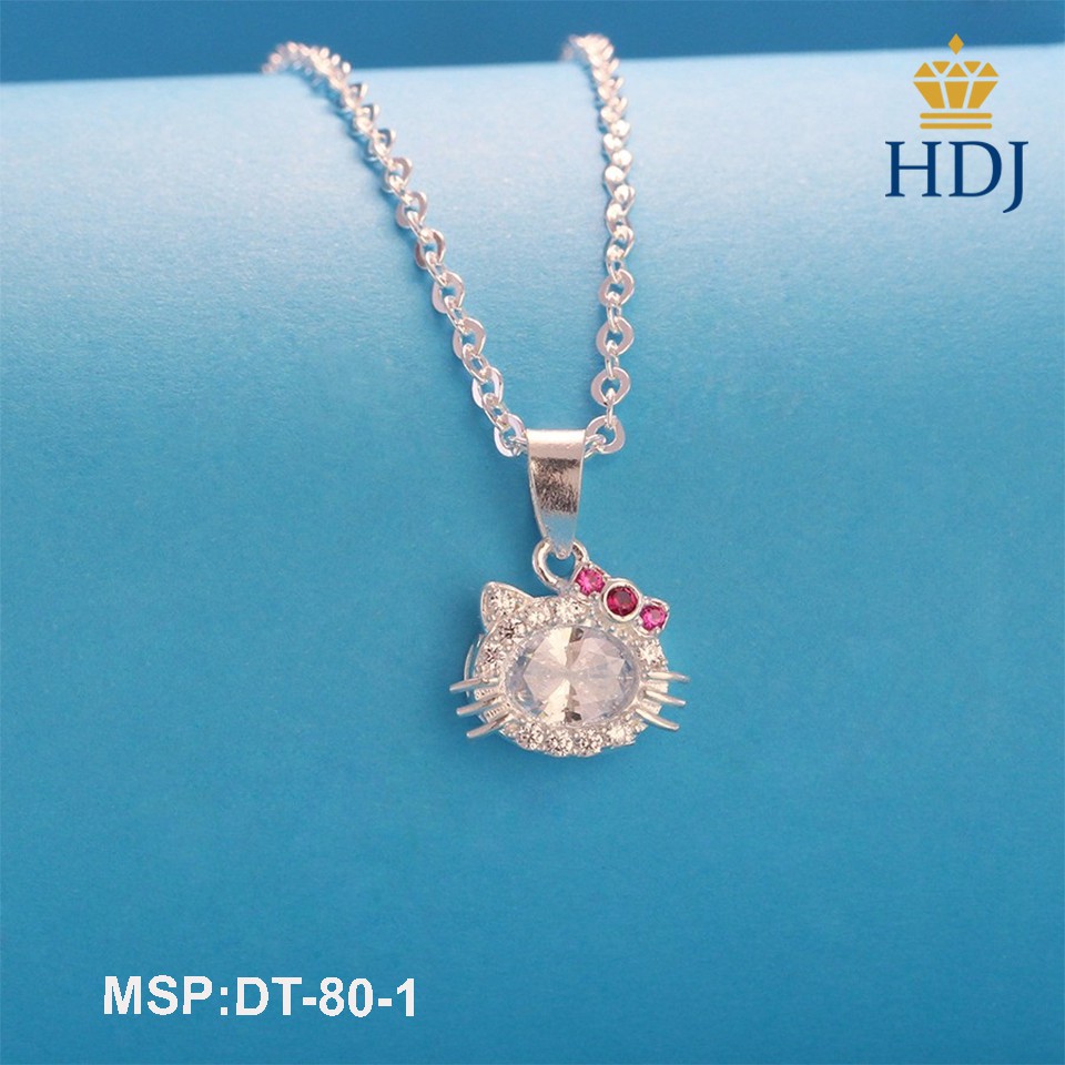 [HOT]Dây chuyền bạc cho bé gái mặt Hello Kitty đẹp trang sức cao cấp HDJ mã DT-80-1