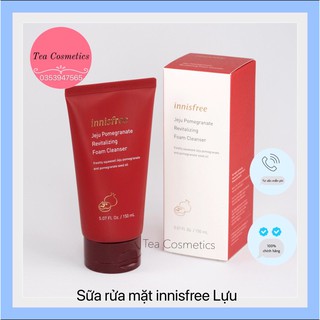 Sữa Rửa Mặt Tạo Bọt Làm Sáng Da, Ngăn Chặn Lão Hóa Chiết Xuất Từ Lựu Innisfree Jeju Pomegranate Revitalizing Foam Cleans