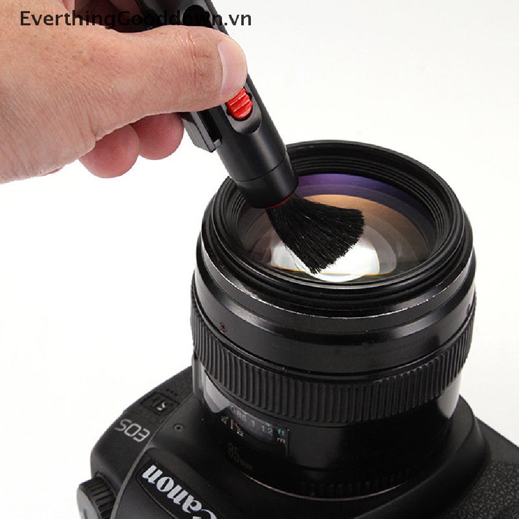 EverthingGooddown 3 in 1 Lens Cleaning Cleaner Dust Pen Blower Cloth Kit For DSLR VCR Camera vn