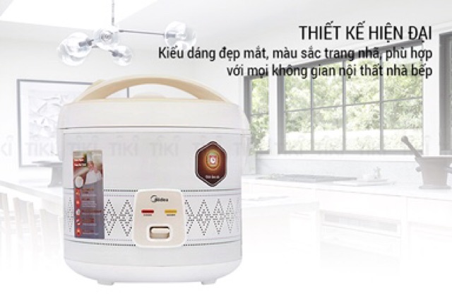 [Mã ELHADEV giảm 4% đơn 300K] ❤️Nồi Cơm Điện Nắp Gài Midea MR-CM1824 Giữ Ấm Được 6H