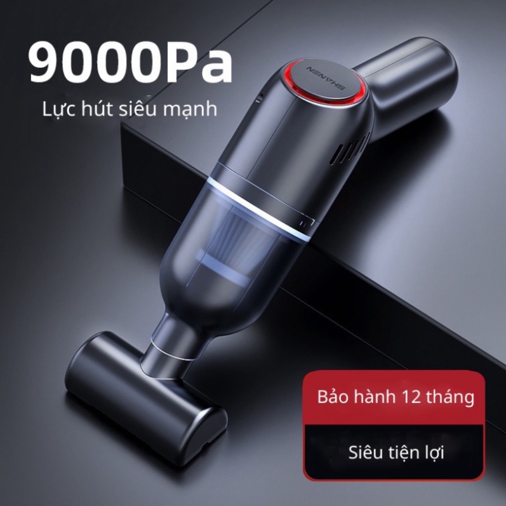 Máy hút bụi mini không giây cầm tay sạc pin công suất 120w lực hút 12000PA không gây tiếng ồn hút bụi ô tô, bàn làm việc