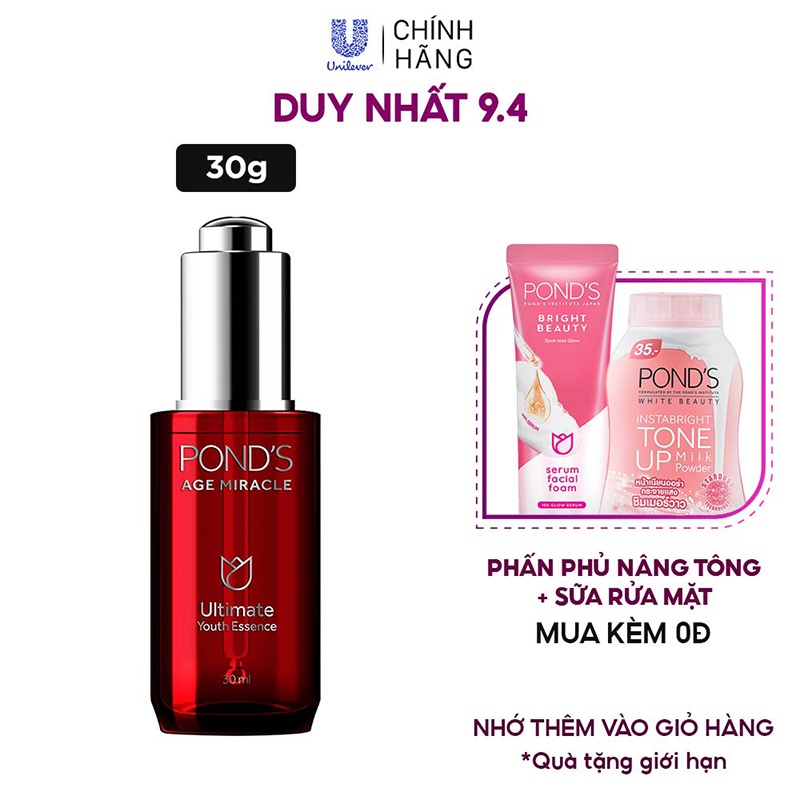 Dưỡng Chất POND'S Age Miracle Ngăn Ngừa Lão Hoá Youth Essence với collagen Chuyên Sâu (30g)