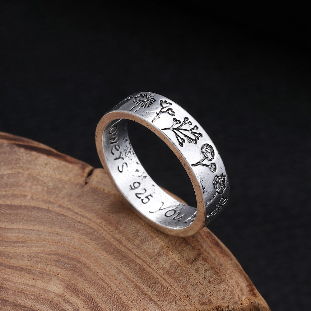 Nhẫn Đeo Tay Khắc Hình Hoa Phong Cách Bohemian Thời Trang Cho Nữ