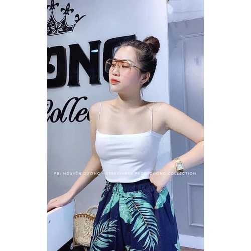 Áo 2 Dây Nữ Thun Cotton Co Giãn,Dáng Ôm Thấm Hút Mát Mẻ Sang Chảnh BR6602