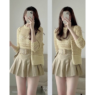 CHÂN VÁY PLI KÈM BELT (KÈM VIDEO HÌNH THẬT)