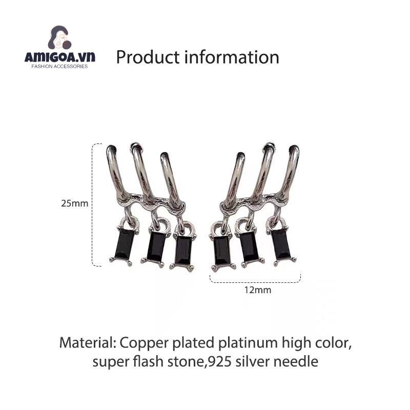 ✨✨Khuyên Tai Đính Đá Zircon Phong Cách Ngọt Ngào Cá Tính Dành Cho Nữ