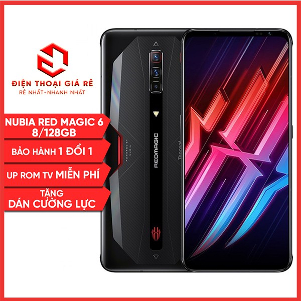 Điện Thoại ZTE Nubia Red Magic 6 - RAM 8-128GB [Giá rẻ Hà Nội, BH 3 tháng1 đổi 1 - Tặng dán màn]