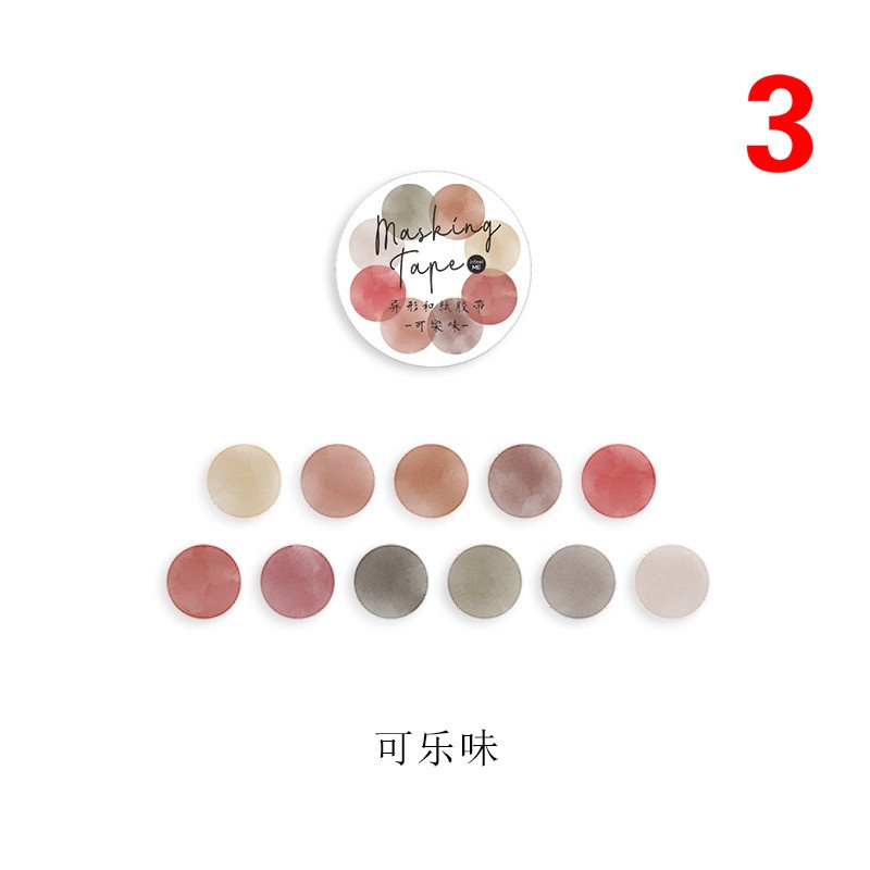 Cuộn 100 Nhãn Dán Tròn Nhiều Màu Trang Trí Sổ Tay DIY