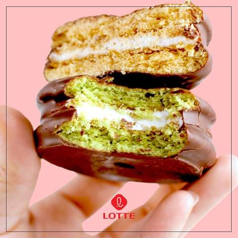 Bánh Lotte Chocopie vị Trà xanh - Hộp 336G x 12 Gói | BigBuy360 - bigbuy360.vn