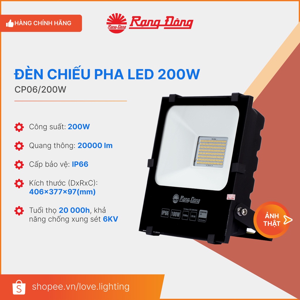 Đèn LED chiếu pha 200w CP06 200w
